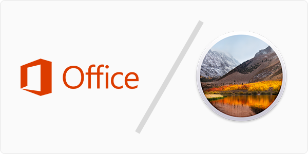 microsoft office home and business 2016 for mac high sierra